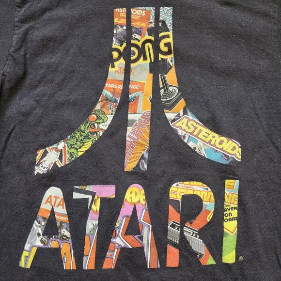 Atari Black Short Sleeve T-Shirt Men's Size Small - Picture 2 of 3